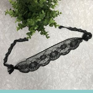 Handmade Black Lace Blindfold/Headband